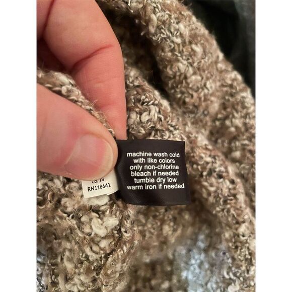 Lane Bryant Women's Plus Size 22 Tan Chunky Knit Cardigan Sweater Short Sleeve - Picture 8 of 8